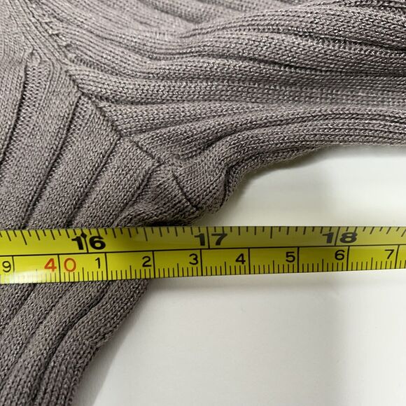 St. John Womens size Large Brown Wool Blend Ribbed Color Block Sweater Pullover - Picture 7 of 13